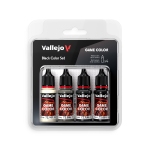 Vallejo 72393 - Farb-Set Schwarz ( 4 x 18 ml)